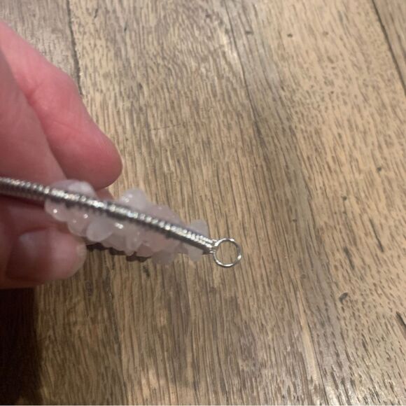 New Tree of life pendant light pink rose quartz silver tree - Picture 4 of 6